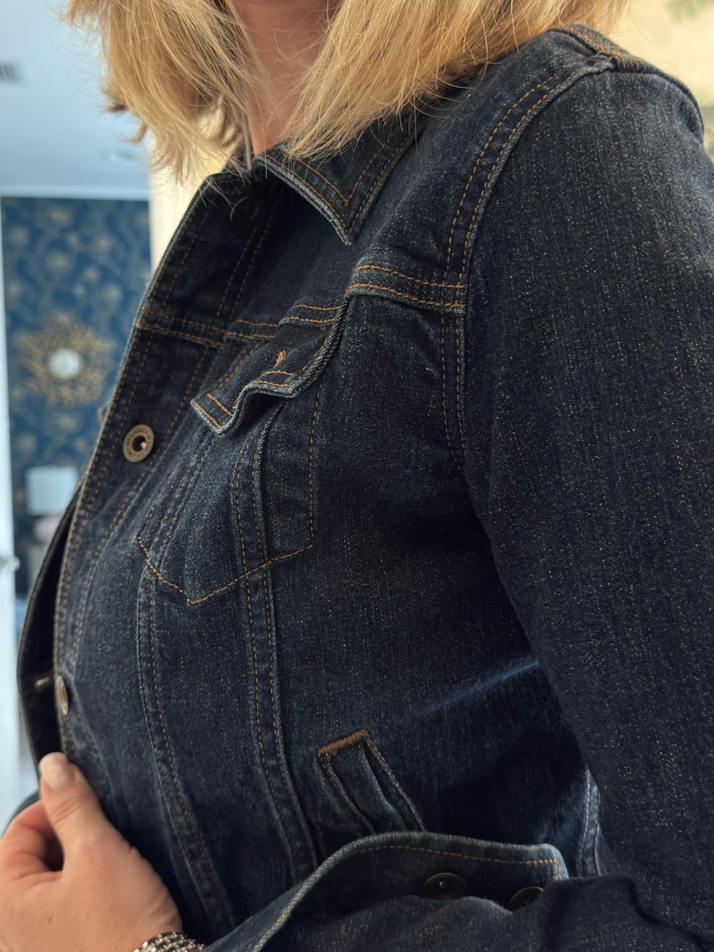 Lauren Ralph Lauren Dark Indigo Denim Jacket - Picture 7 of 8